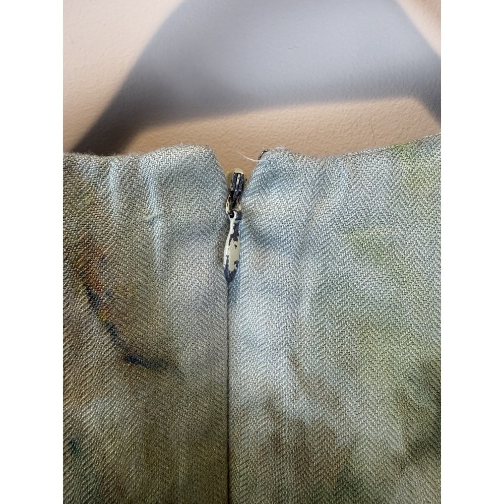 Vintage Green Boho Tie Dye Watercolor Dress FairyGrunge Size 18 Amanda Smith - Picture 7 of 10